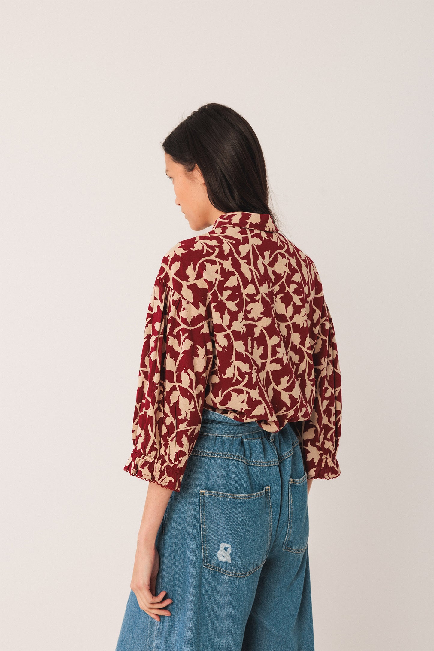 3/4 SLEEVE VISCOSE SHIRT