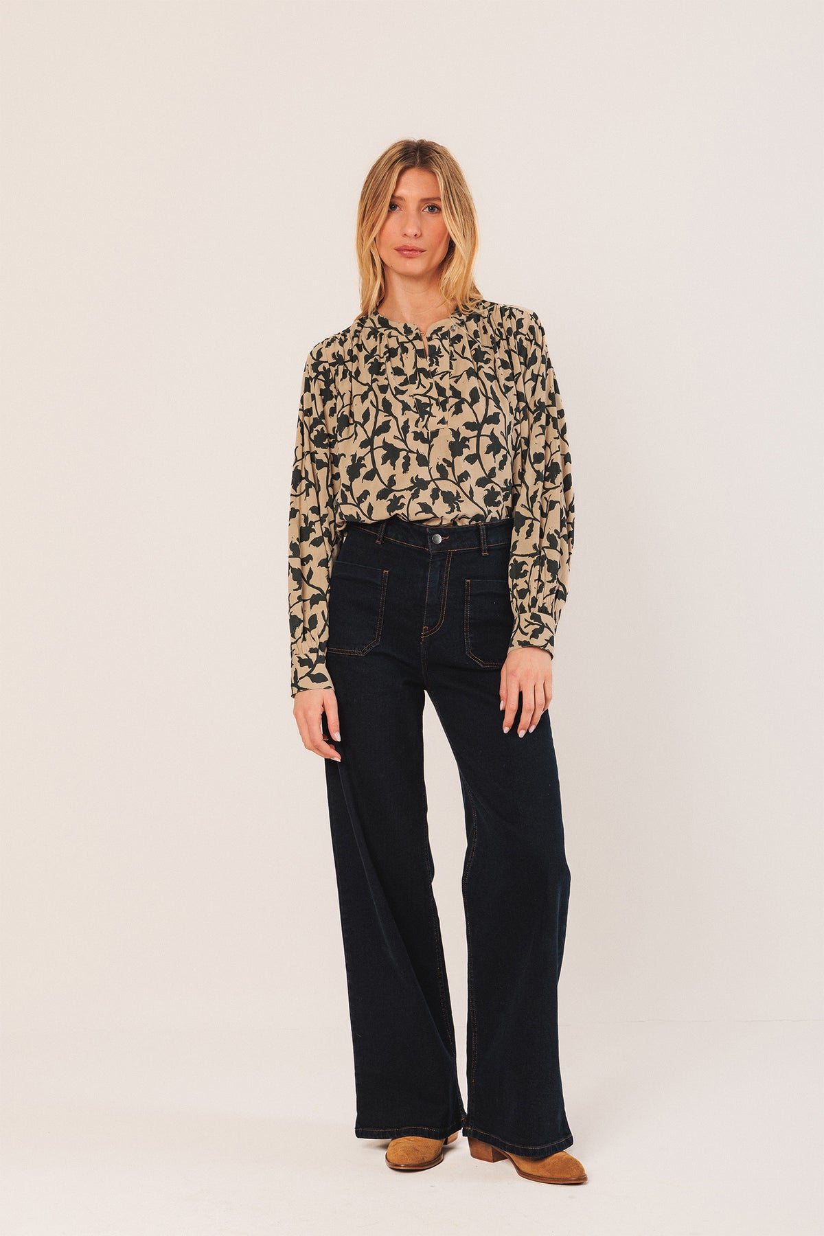 MAO COLLAR BLOUSE
