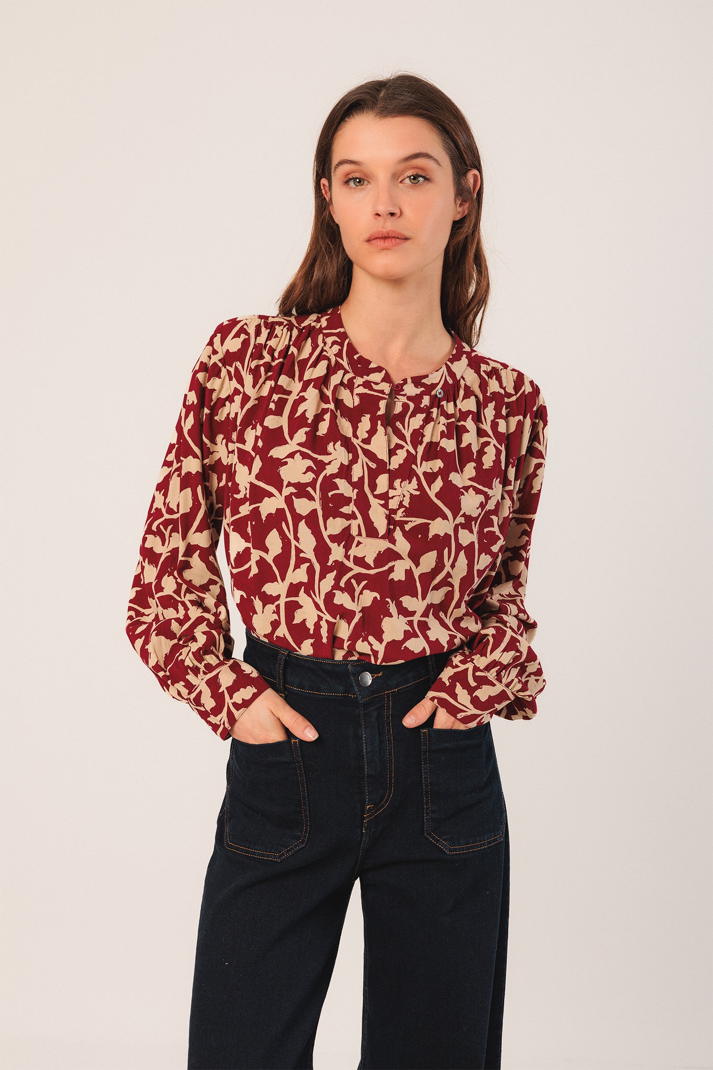 [CL] MAO COLLAR BLOUSE