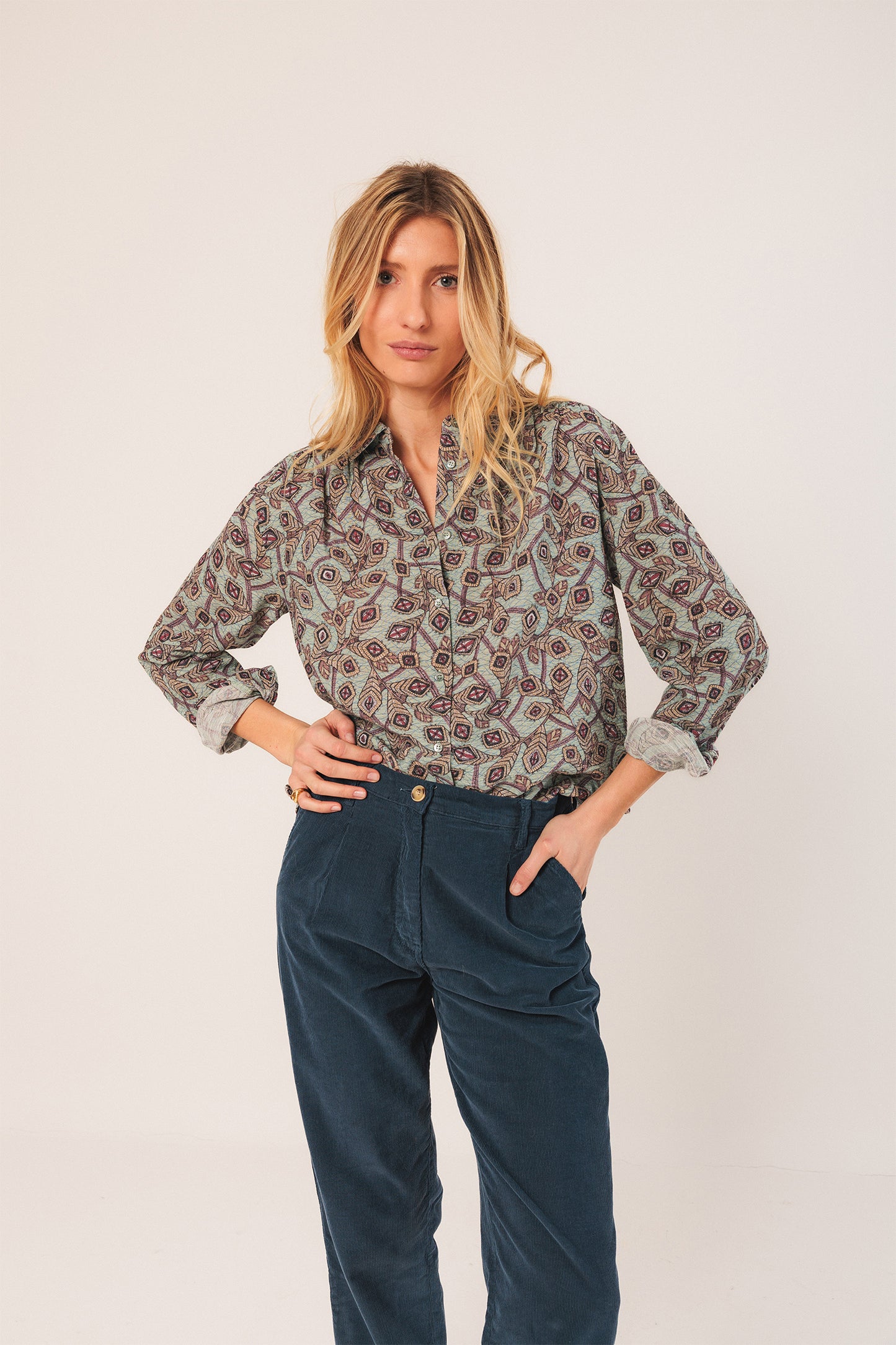[CL] CREPE COTTON SHIRT