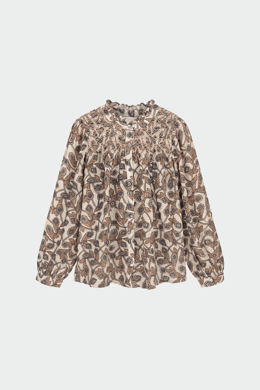 SMOCK EMBROIDERED SHIRT 1