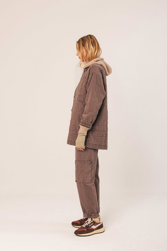 QUILTED PLAID COAT 5