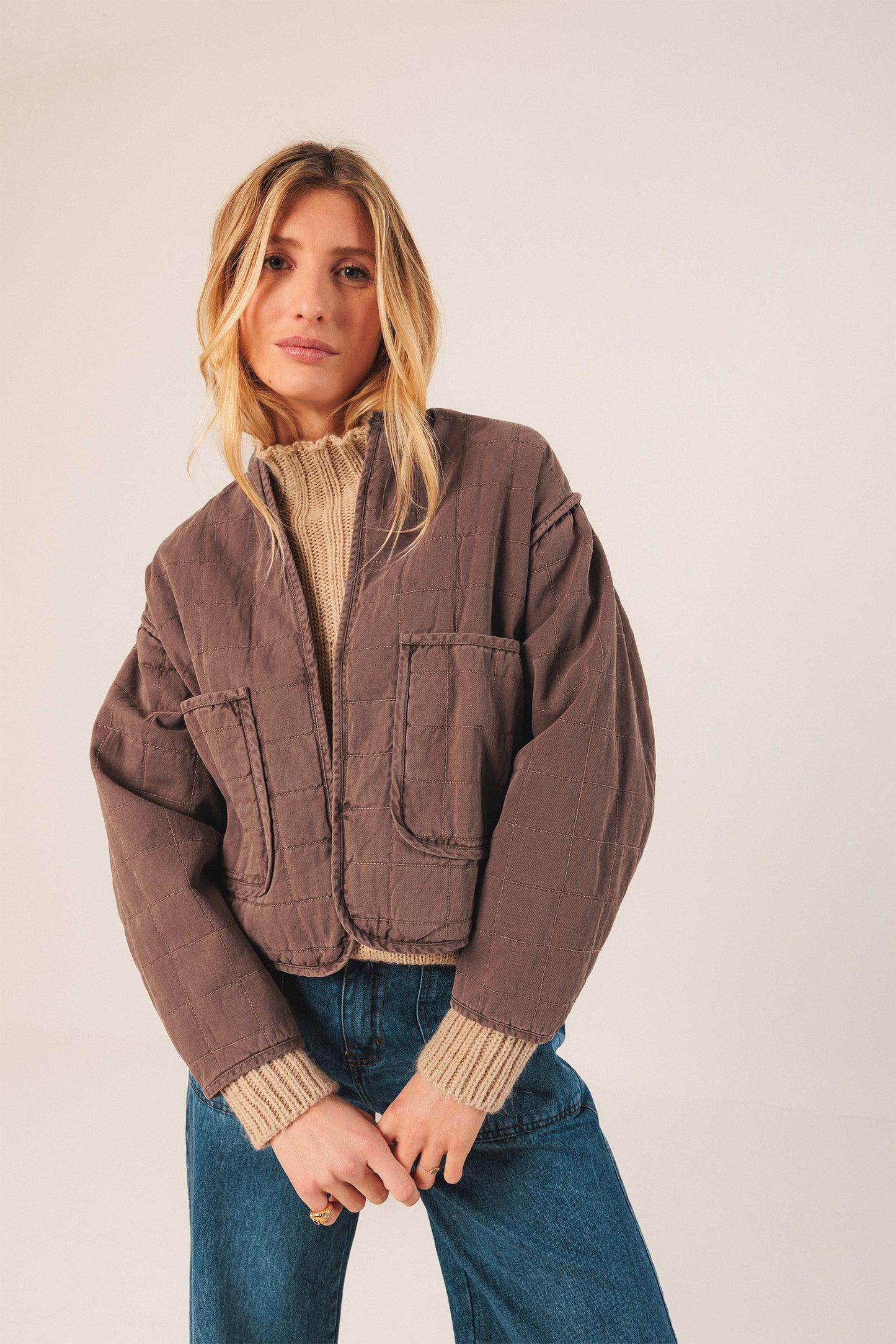 [CL] QUILTED KIMONO JACKET