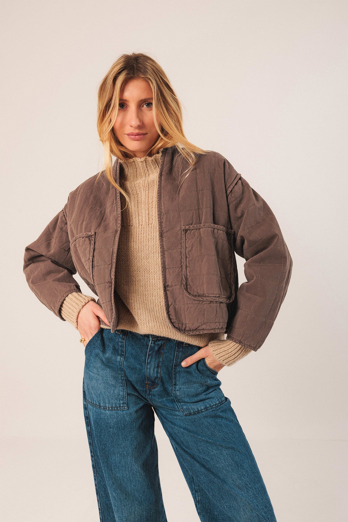 QUILTED KIMONO JACKET