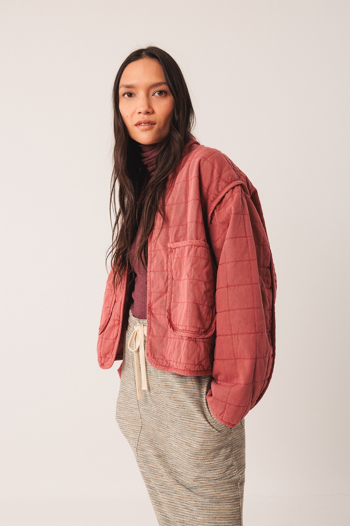 QUILTED KIMONO JACKET