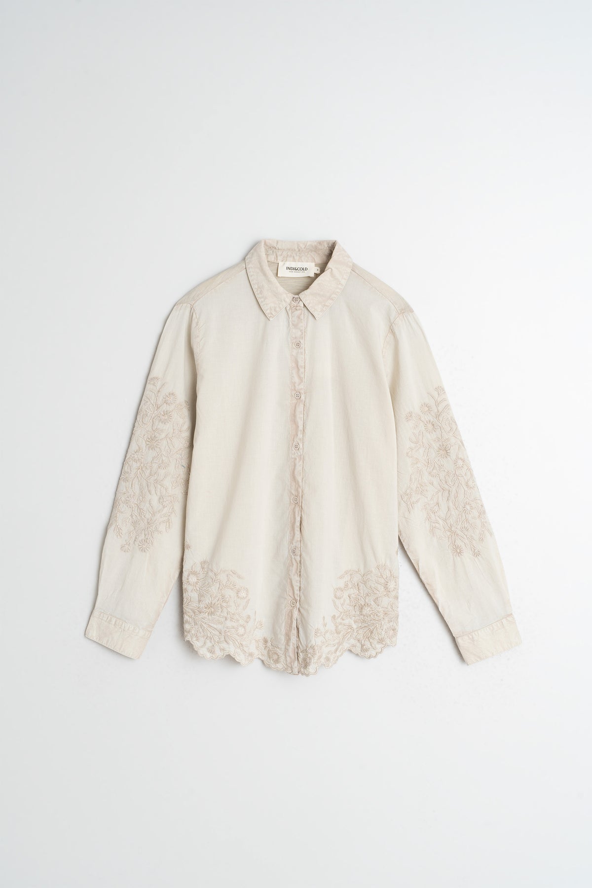 EMBROIDERED VOILE SHIRT