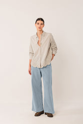 EMBROIDERED VOILE SHIRT