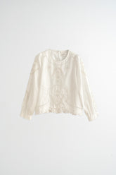 EMBROIDERED POPLIN BLOUSE