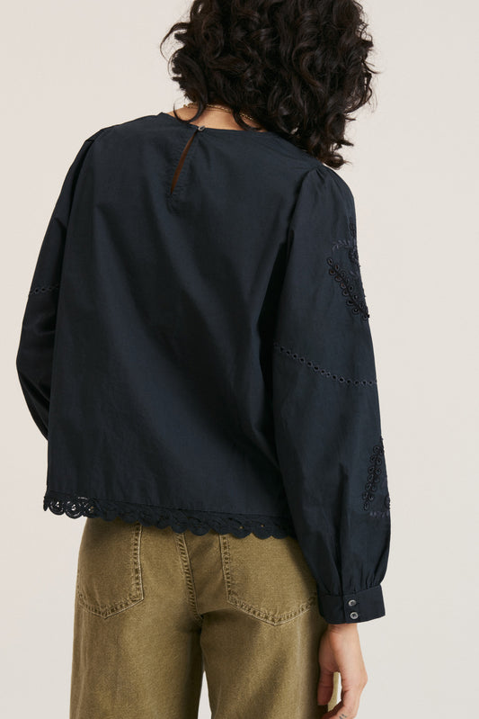 EMBROIDERED POPLIN BLOUSE 4