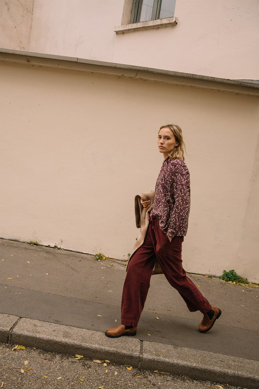 BOTANICAL PRINT BLOUSE 1