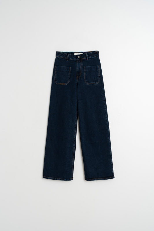 WIDE-LEG DENIM PANTS