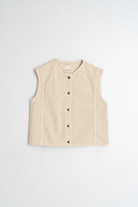 BOXY TWILL VEST