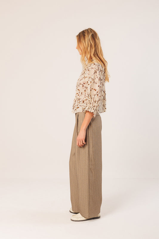 ELASTIC COTTON BLOUSE