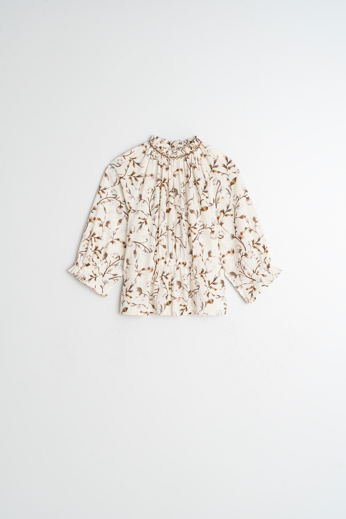 ELASTIC COTTON BLOUSE
