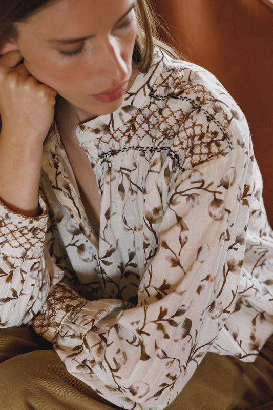 SMOCK-DETAIL BLOUSE 4