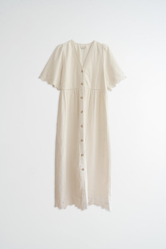 EMBROIDERED MIDI DRESS