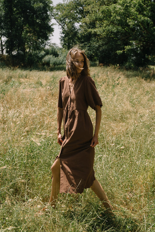 EMBROIDERED MIDI DRESS
