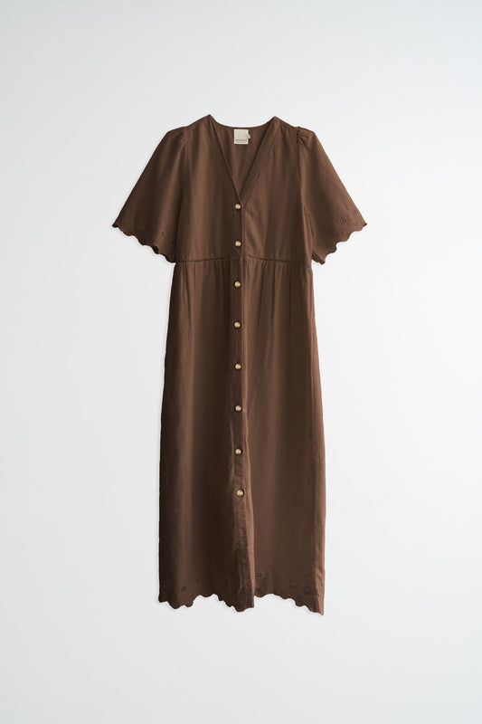EMBROIDERED MIDI DRESS