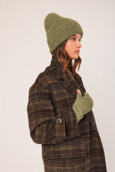 WOOL CHECK COAT