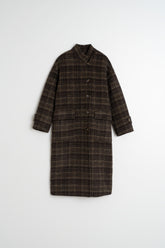 WOOL CHECK COAT