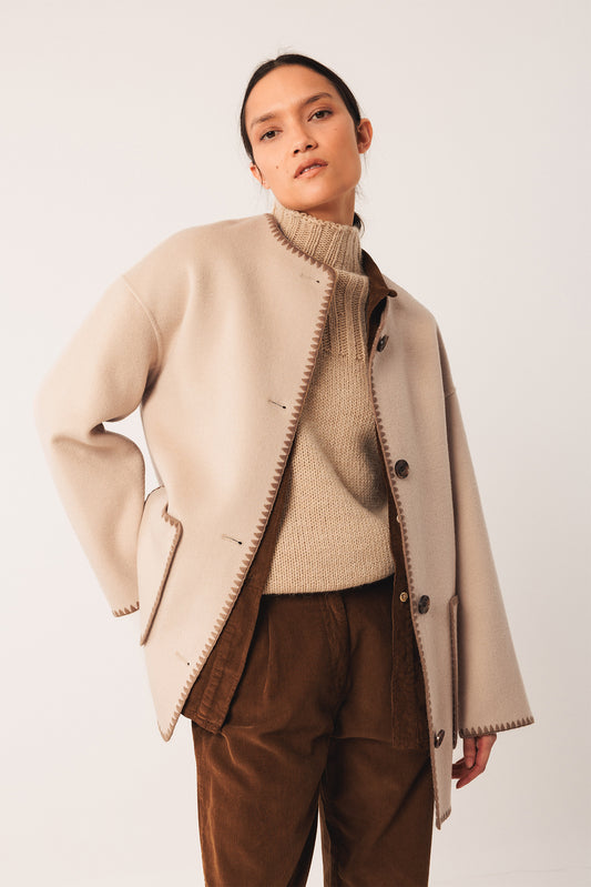 [CL] EMBROIDERED WOOL COAT 5