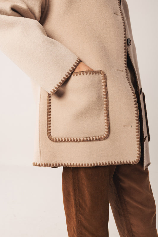 EMBROIDERED WOOL COAT 5