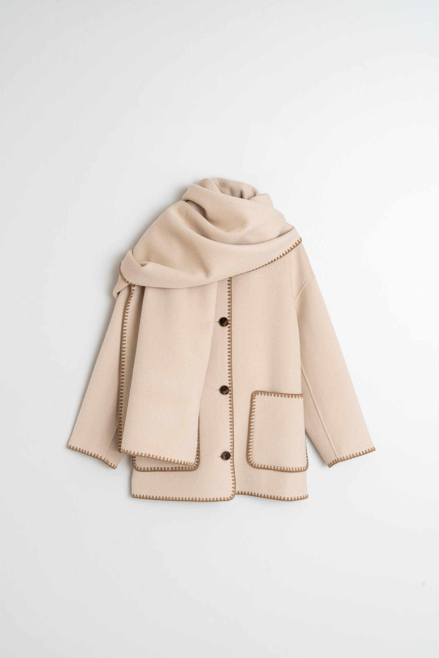 EMBROIDERED WOOL COAT