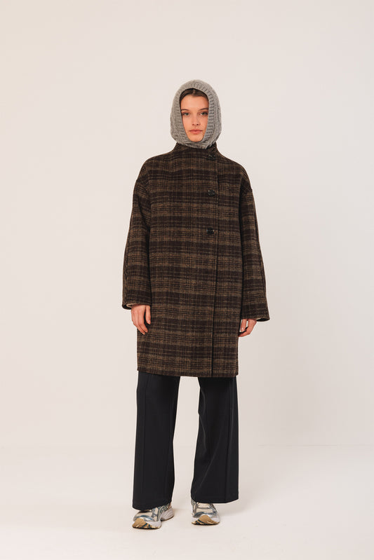 ASYMMETRIC PLAID COAT 5