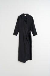 KNOTTED DRAPED DRESS