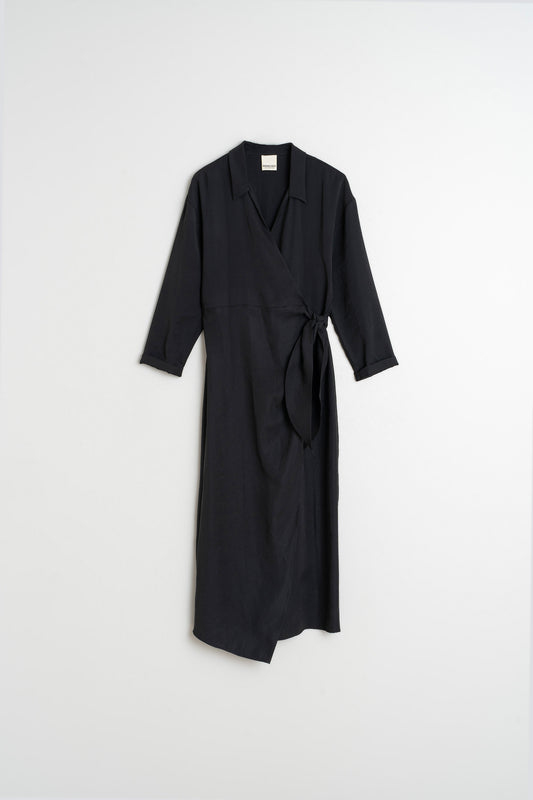 KNOTTED DRAPED DRESS 1