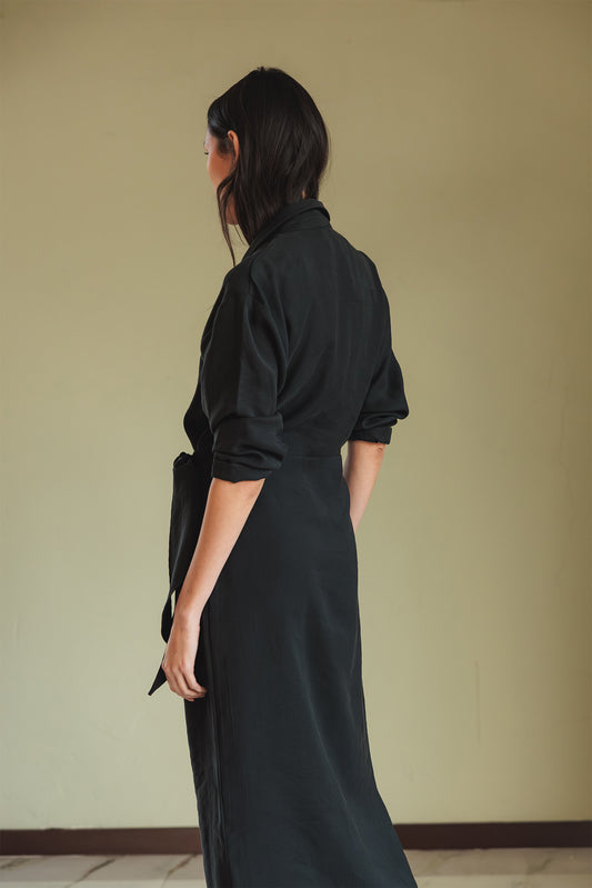 KNOTTED DRAPED DRESS 3