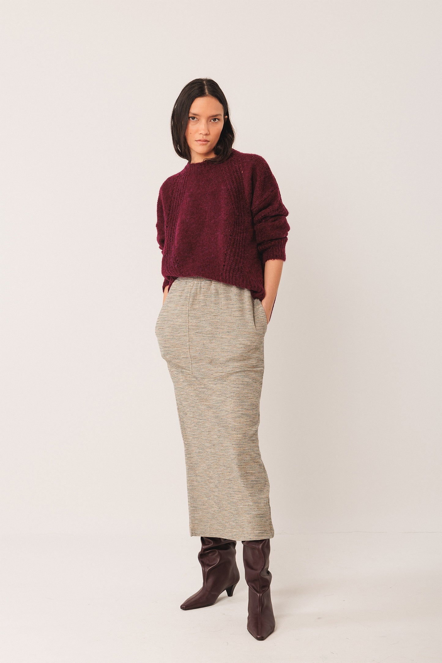 LOOSE-KNIT WOOL SWEATER