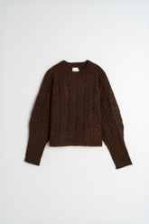 CABLE-KNIT CROP SWEATER