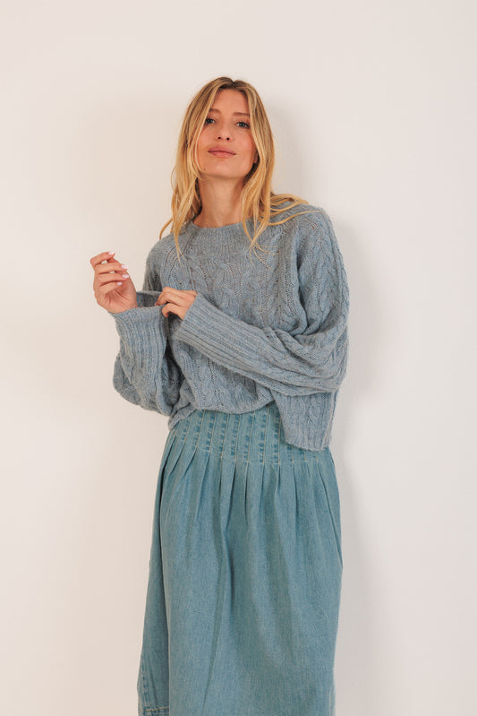 CABLE-KNIT CROP SWEATER 3