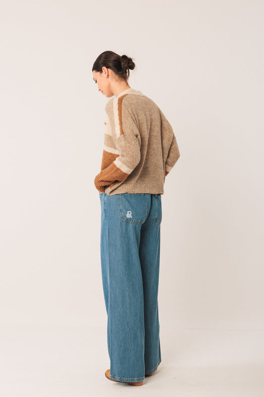 INTARSIA ALPACA JACKET