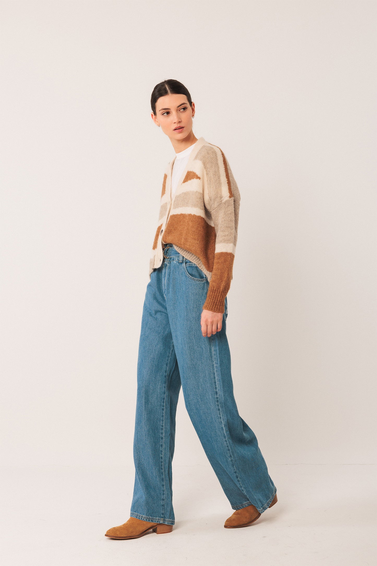 [CL] INTARSIA ALPACA JACKET