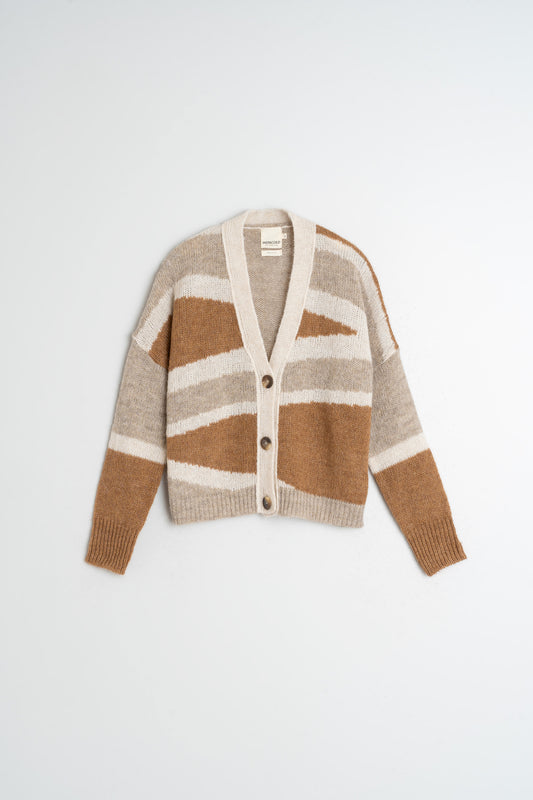 INTARSIA ALPACA JACKET