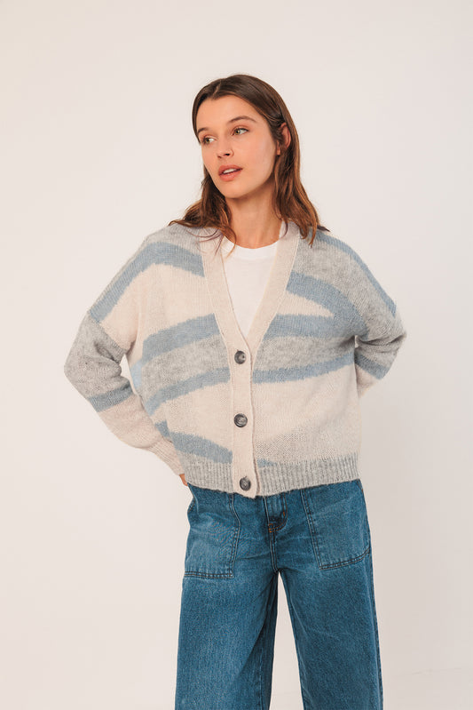 INTARSIA ALPACA JACKET