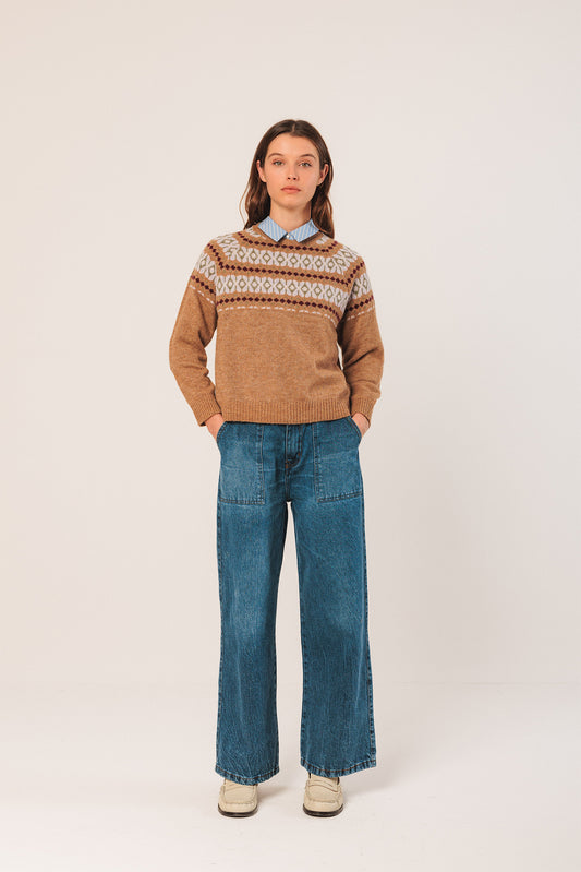 JACQUARD BORDER SWEATER 4