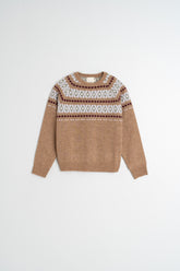 JACQUARD BORDER SWEATER