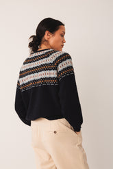 JACQUARD BORDER SWEATER