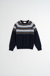 JACQUARD BORDER SWEATER