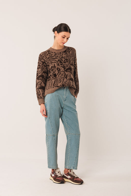 BICOLOR JACQUARD SWEATER