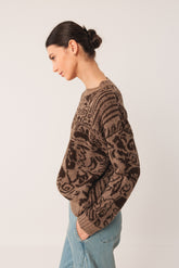 BICOLOR JACQUARD SWEATER