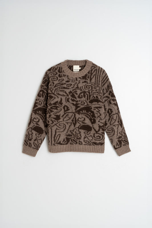 BICOLOR JACQUARD SWEATER