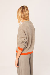 BICOLOR KNITTED SWEATER