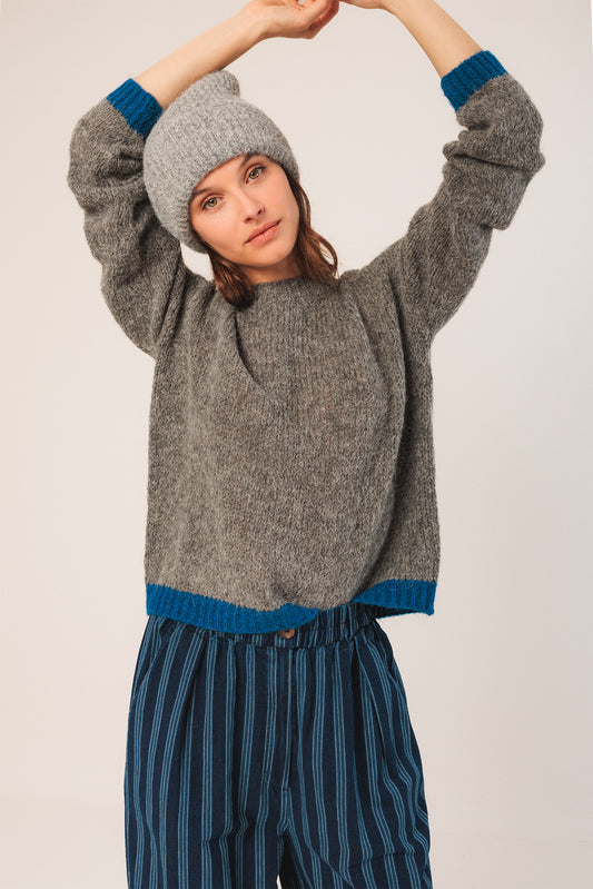 BICOLOR KNITTED SWEATER