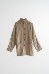 RIBBED KNIT CARDIGAN