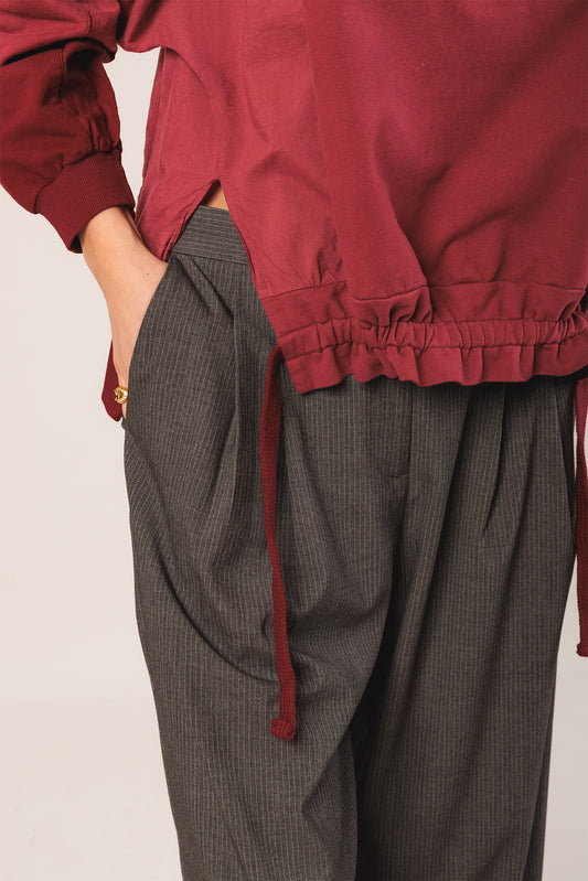 COTTON TERRY LOOPED SWEATSHIRT
