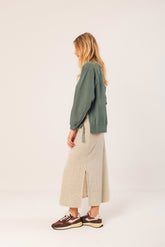 COTTON TERRY LOOPED SWEATSHIRT